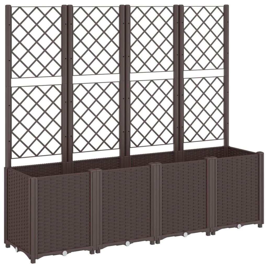 Plantenbak met Latwerk 160x40x140cm Bruin - 41% Korting!