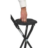 Opvouwbare Wandelstok met Zitje - 87cm - Zwart - 33% Korting