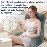 Ergonomisch Leeskussen met Armsteunen - Grijs - 65x30 cm - 60% Korting