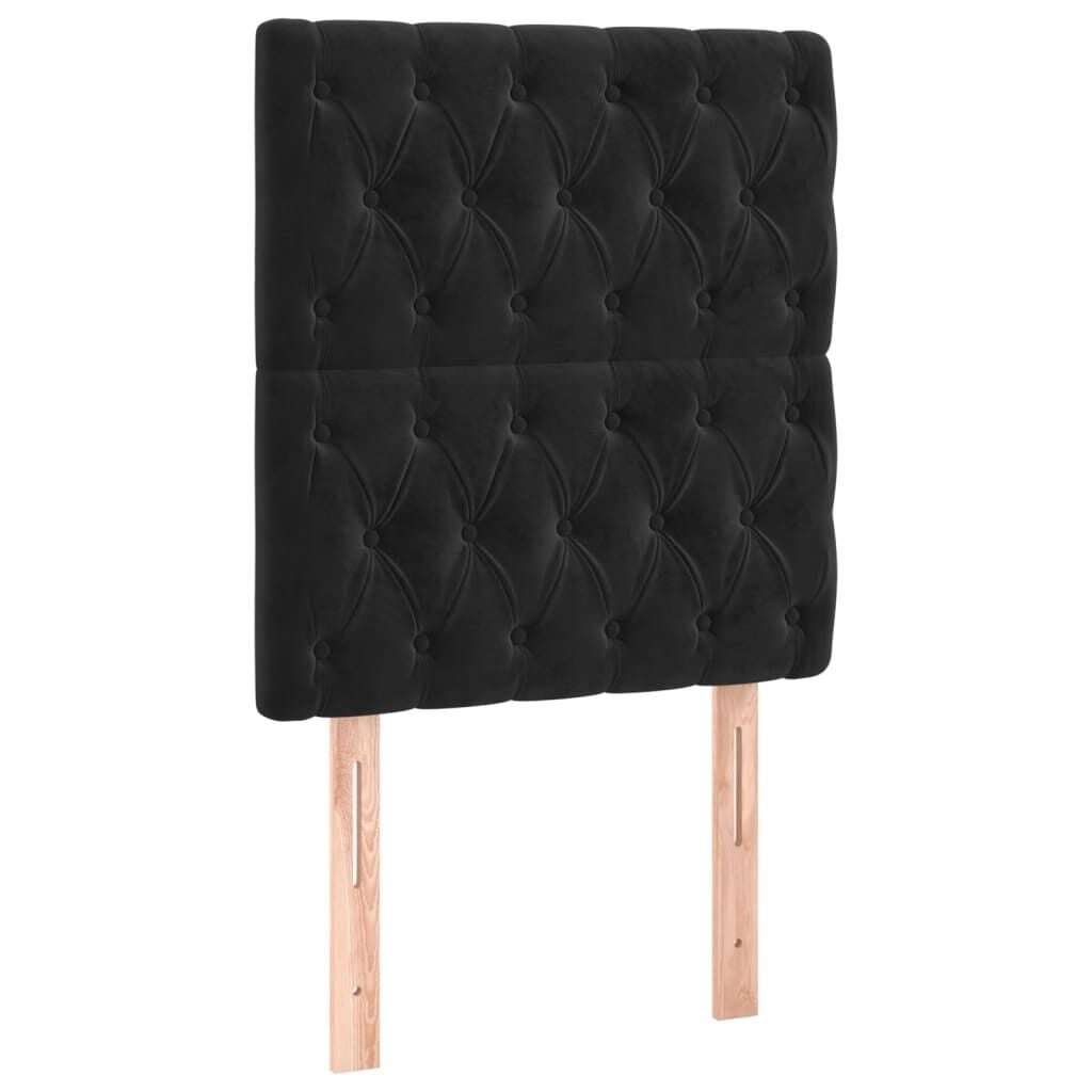 Hoofdborden Fluweel Zwart 2 stuks 80x7x78/88 cm - 71% Korting
