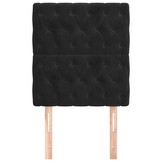 Hoofdborden Fluweel Zwart 2 stuks 80x7x78/88 cm - 71% Korting