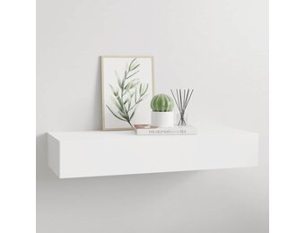vidaXL Wandschap met Lade Wit 60x23,5x10 cm - 53% Korting!