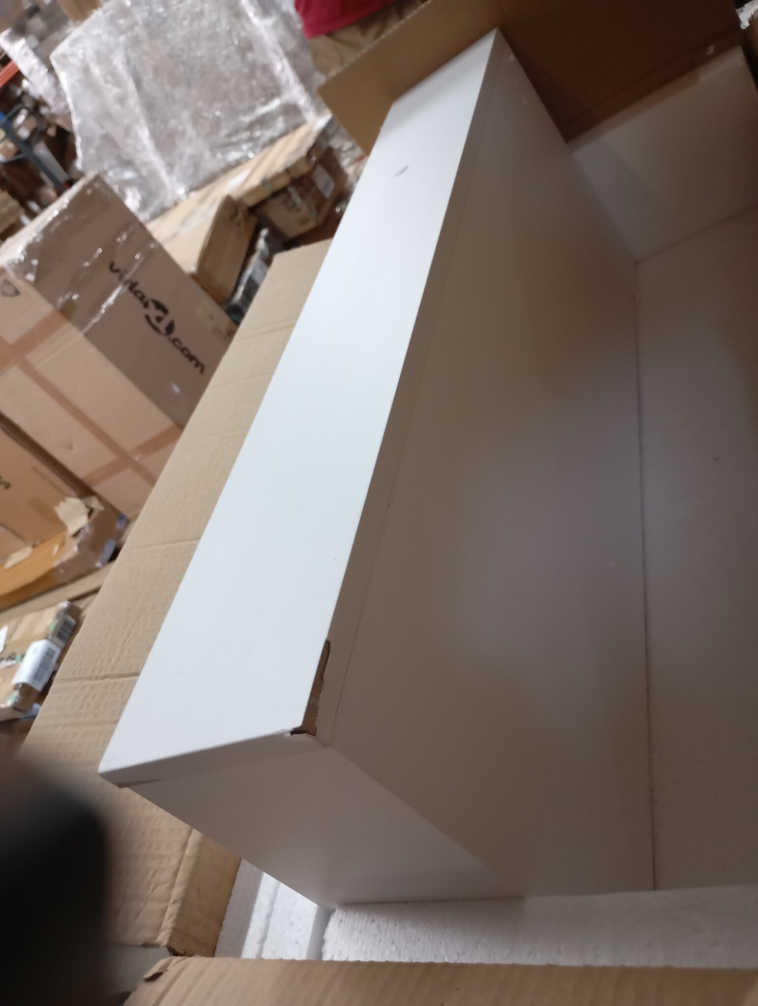 vidaXL Wandschap met Lade 60x23.5x10 cm MDF Wit - 71% Korting
