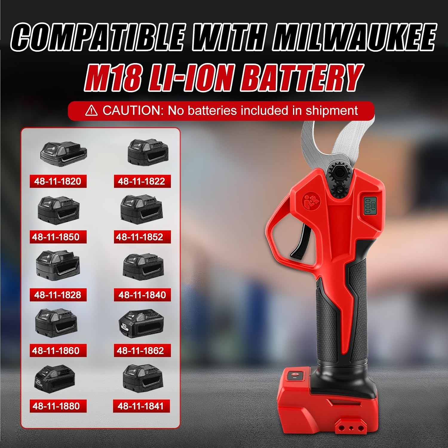 Accu-snoeischaar Milwaukee M18 compatibel (zonder accu) | 30mm | Borstelloos | 2 Versnellingen