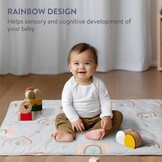 Opvouwbare Baby Speelmat: Zacht & Groot (100x100cm) | Wolken Wit - 27% Korting