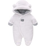 Fleece Baby Romper met Berenoren - 0-18m - 28% Korting!