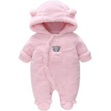 Fleece Baby Romper met Berenoren - 0-18m - 28% Korting!