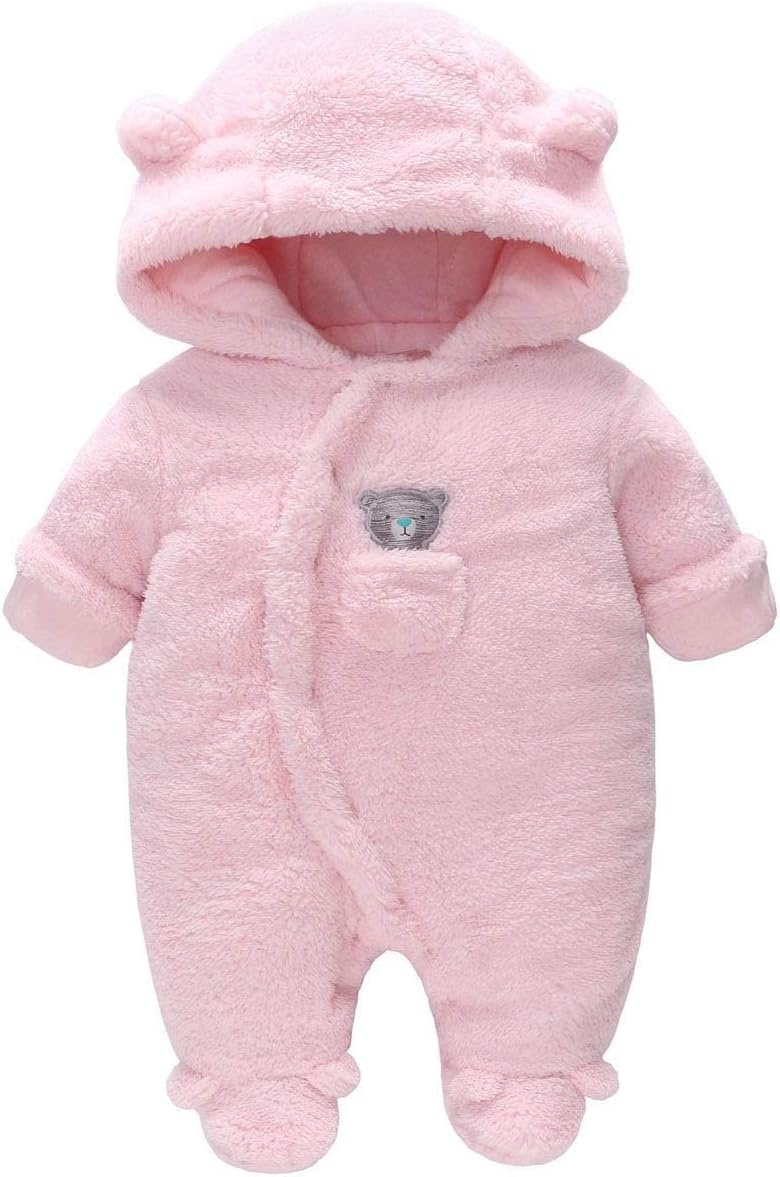 Fleece Baby Romper met Berenoren - 0-18m - 28% Korting!