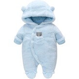 Fleece Baby Romper met Berenoren - 0-18m - 28% Korting!