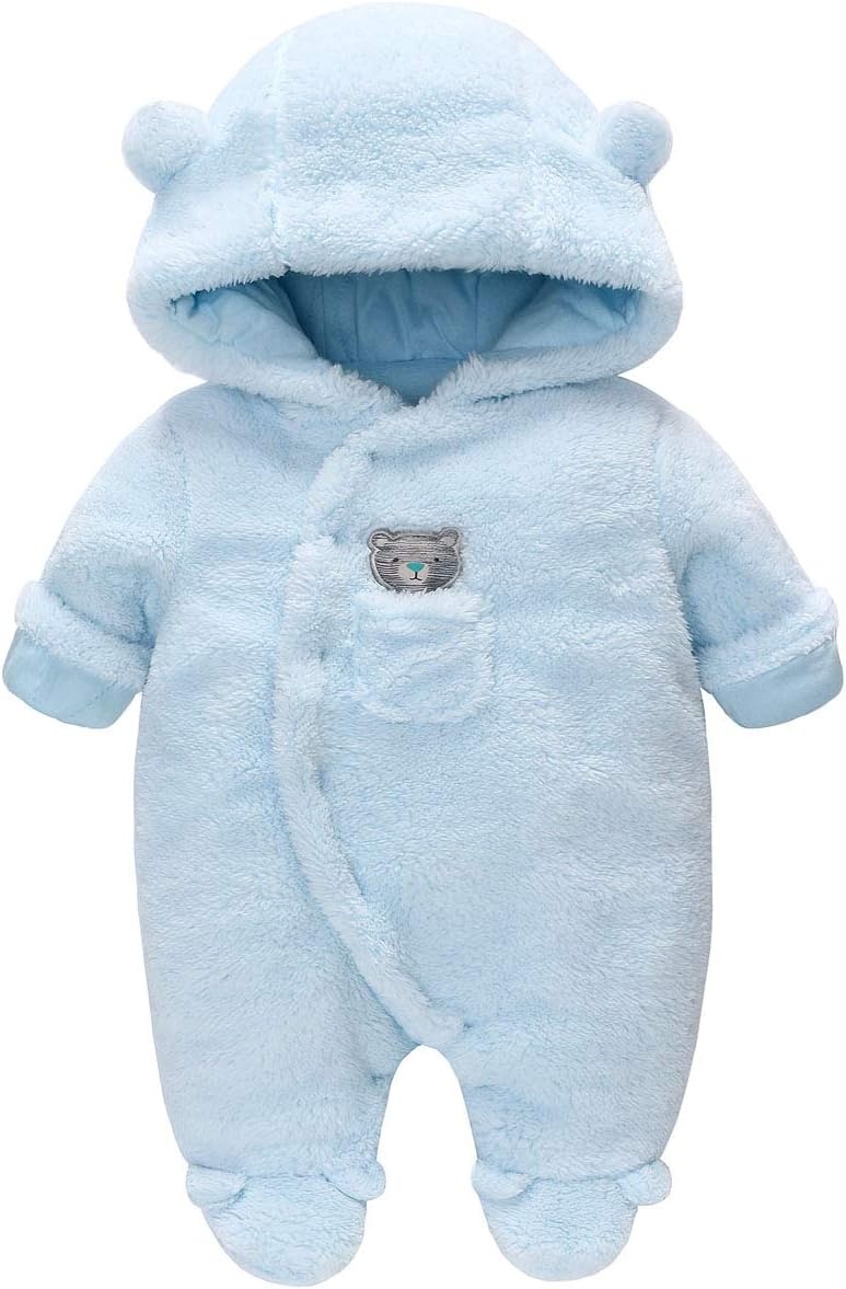 Fleece Baby Romper met Berenoren - 0-18m - 28% Korting!