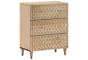 VidaXL Bijzetkast 60x33x75 cm Massief Mangohout - 47% Korting!