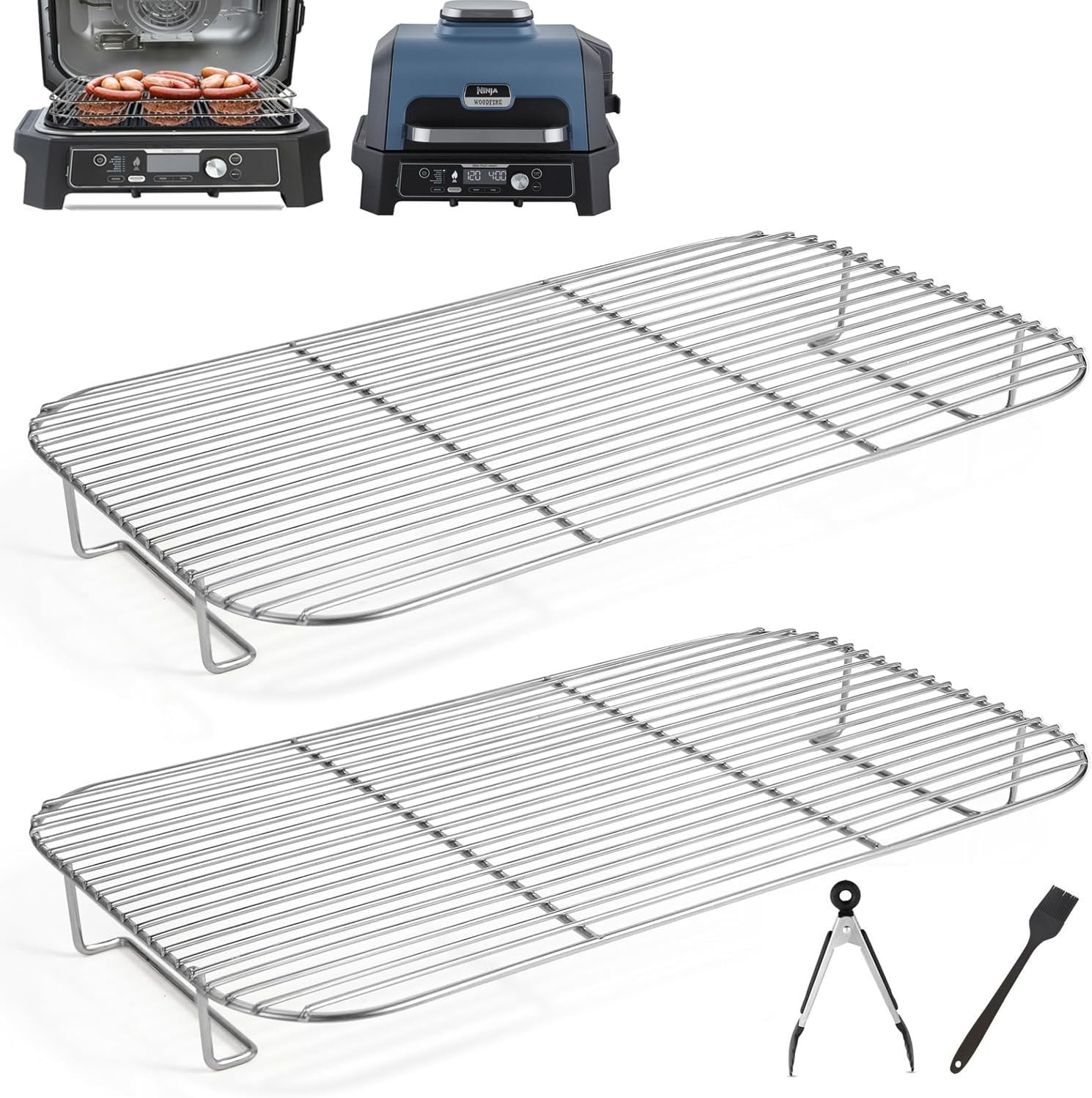 Roestvrijstalen Grillrooster 28% Korting - Voor Ninja Woodfire XL
