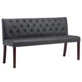 Bankje Kunstsuède Grijs 148,5 cm - 60% Korting!