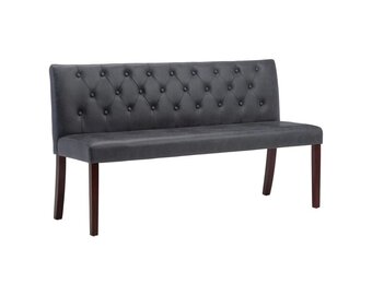 Bankje Kunstsuède Grijs 148,5 cm - 60% Korting!