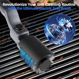 Elektrische Grillborstel Grijs - RVS Kop, 3 Snelheden