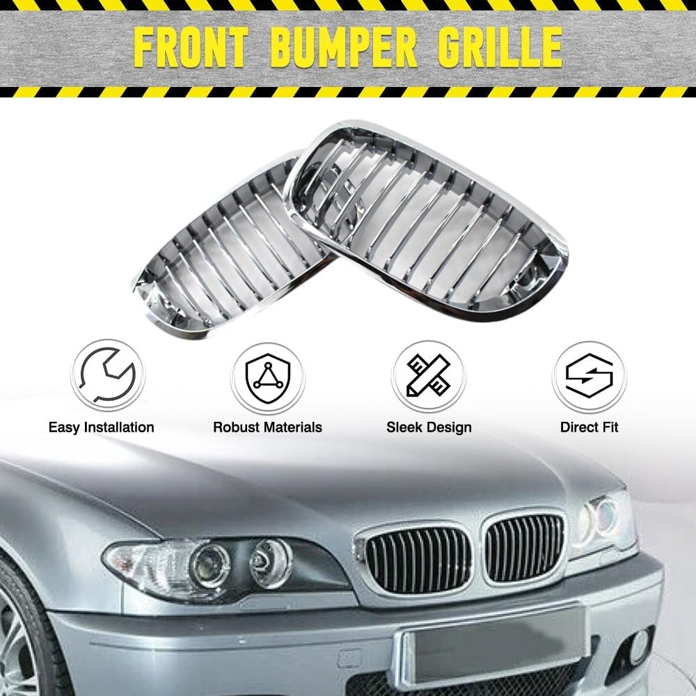 BMW E46 Niergrille Set - Chroom ABS - 34% Korting!