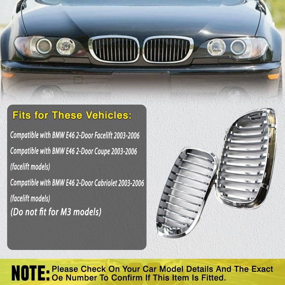 BMW E46 Niergrille Set - Chroom ABS - 34% Korting!