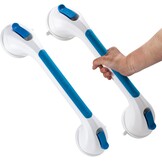 Douchegreep met Zuignap - Veilig & Zonder Boren - 43cm Blauw (2 stuks) - 29% Korting