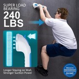 Douchegreep met Zuignap - Veilig & Zonder Boren - 43cm Blauw (2 stuks) - 29% Korting