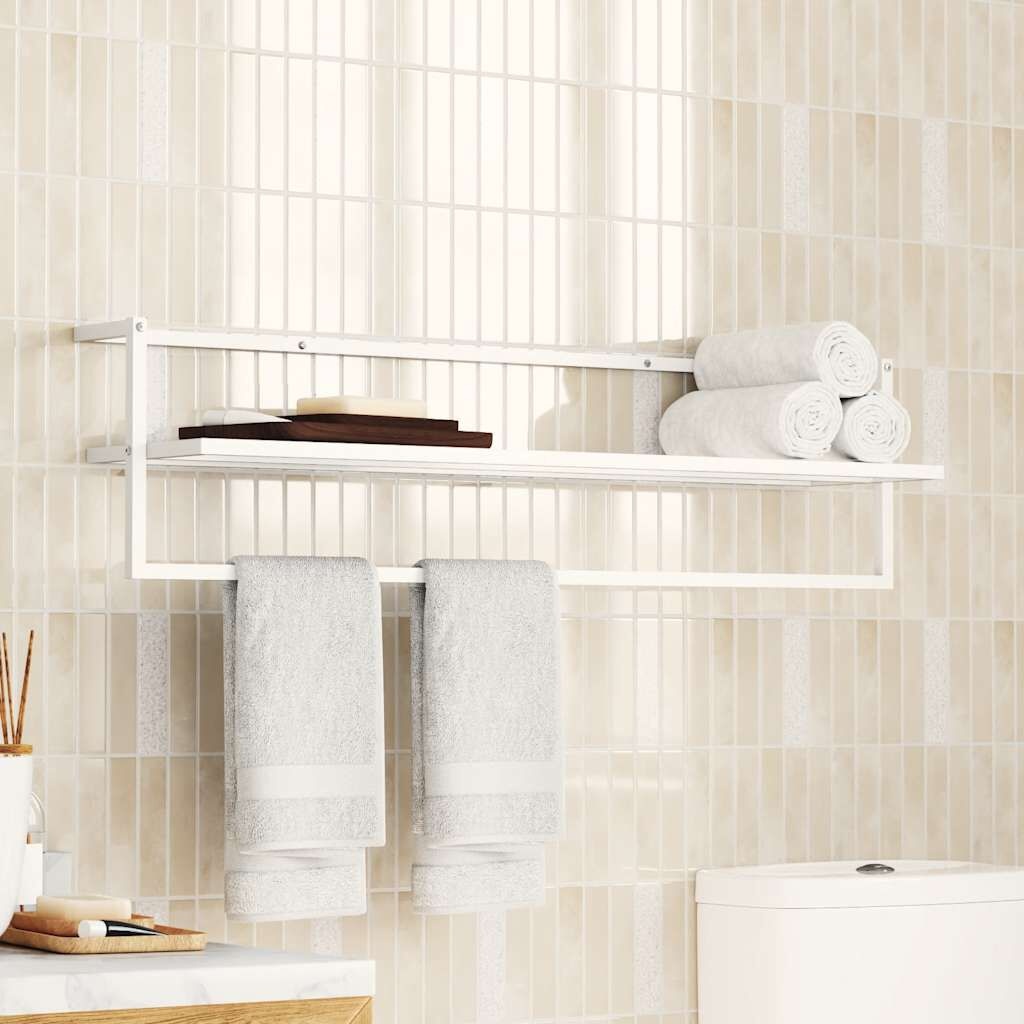 Handdoekenrek IJzer Wit 95x25x22 cm - 47% Korting