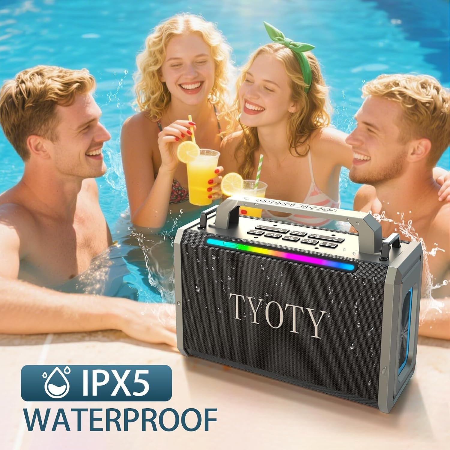 Draagbare Bluetooth Speaker 80W - IPX5 Waterdicht - 29% Korting