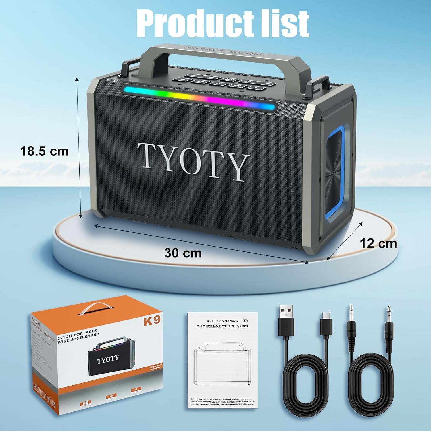Draagbare Bluetooth Speaker 80W - IPX5 Waterdicht - 29% Korting