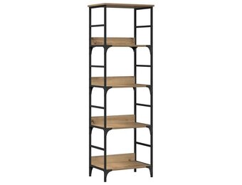 vidaXL Boekenrek 50x33x153 cm - Artisanaal Eikenhout & Staal - 34% Korting
