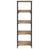 vidaXL Boekenrek 50x33x153 cm - Artisanaal Eikenhout & Staal - 34% Korting