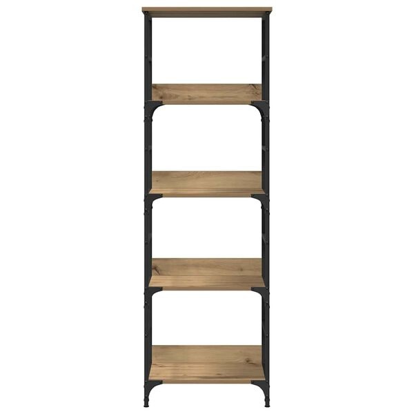 vidaXL Boekenrek 50x33x153 cm - Artisanaal Eikenhout & Staal - 34% Korting