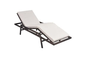 Verstelbaar Ligbed met Kussen - Poly Rattan Bruin (52% Korting)