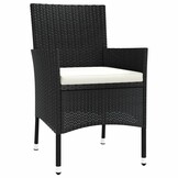 VidaXL Tuinstoelen met Kussens - 2 st. Zwart Polyrotan (34% Korting)