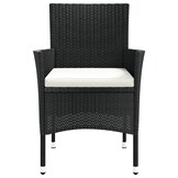 VidaXL Tuinstoelen met Kussens - 2 st. Zwart Polyrotan (34% Korting)
