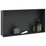 Matted Zwarte RVS Douchenis 62x32x9cm - 29% Korting