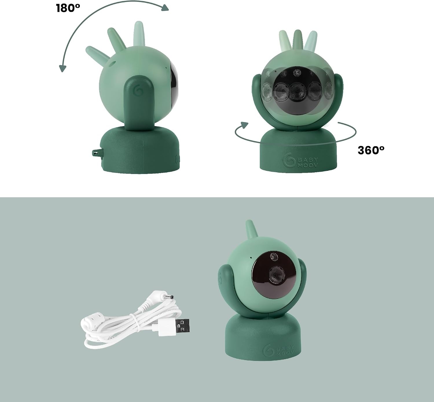 Extra YOO Twist Babyfoon Camera 360° Draaibaar - 61% Korting!