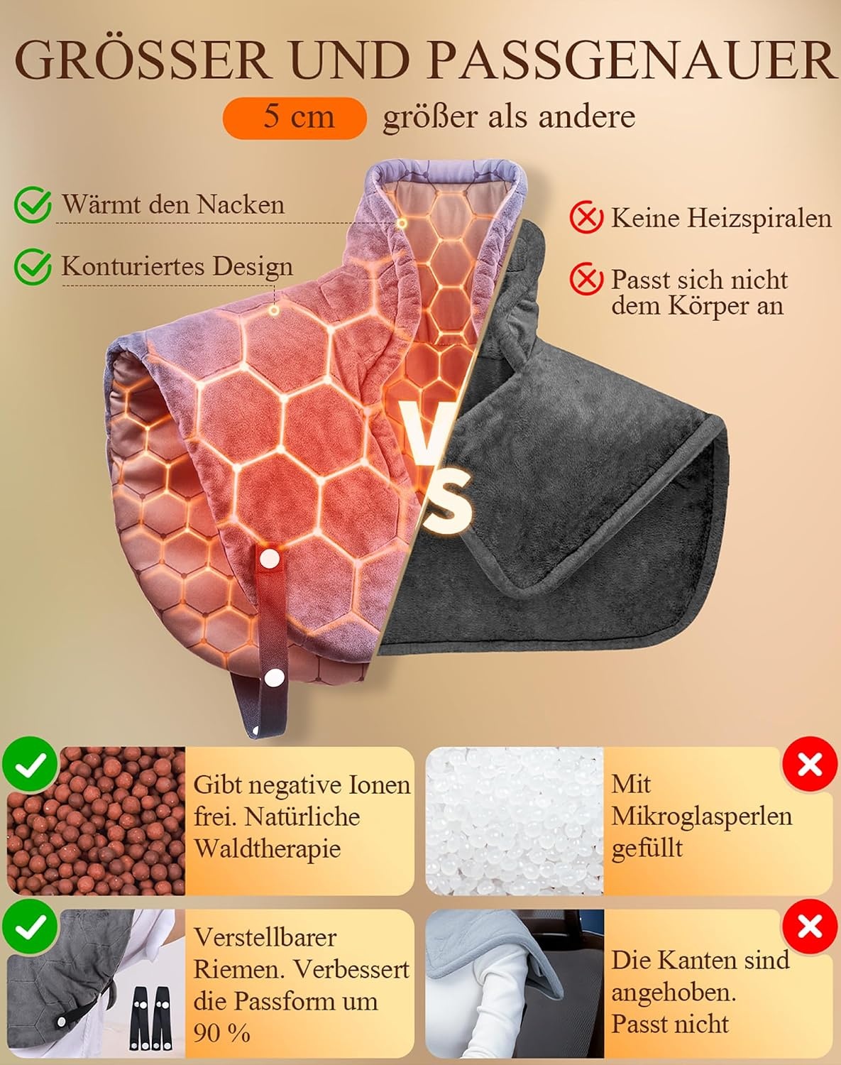 Verwarmd nekkussen met Grafeen Infrarood - Diepe Pijnverlichting - 29% Korting