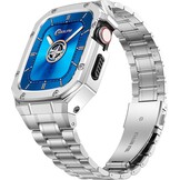 Horlogeband & Behuizing Apple Watch 42/44mm Zilver Roestvrij Staal - 55% Korting