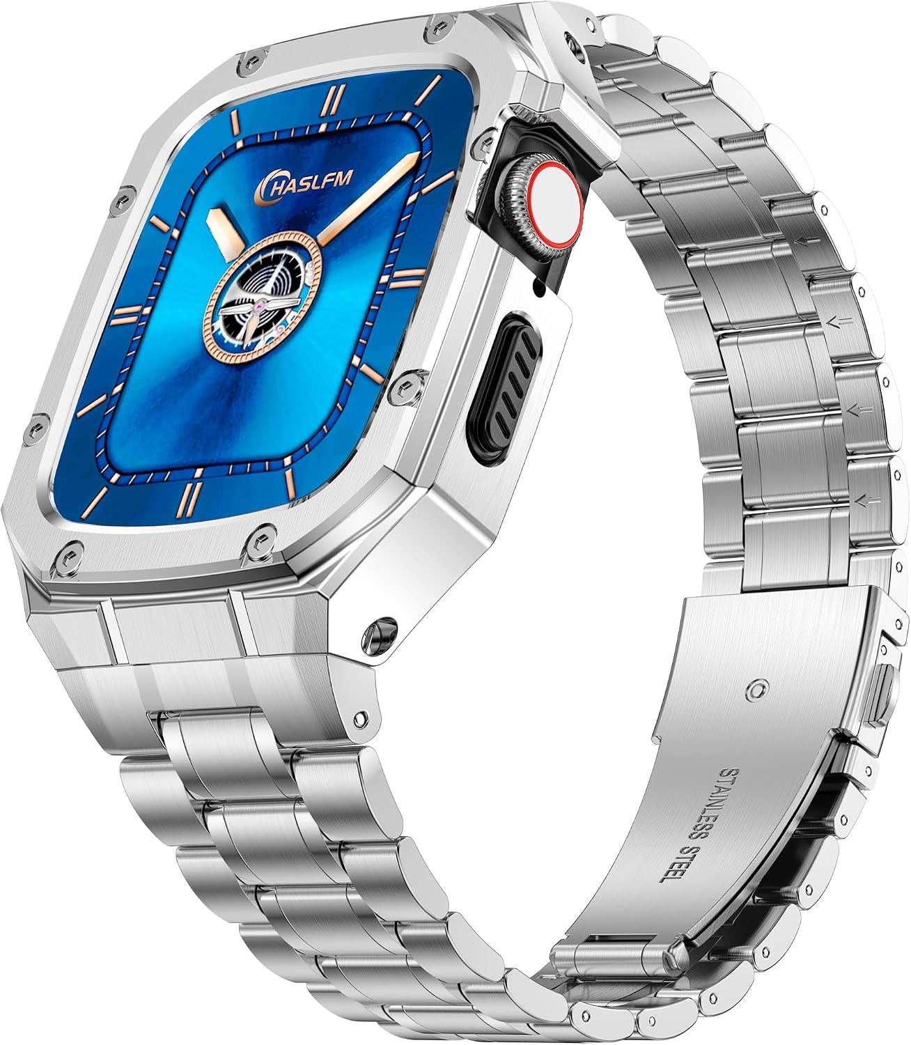 Horlogeband & Behuizing Apple Watch 42/44mm Zilver Roestvrij Staal - 55% Korting