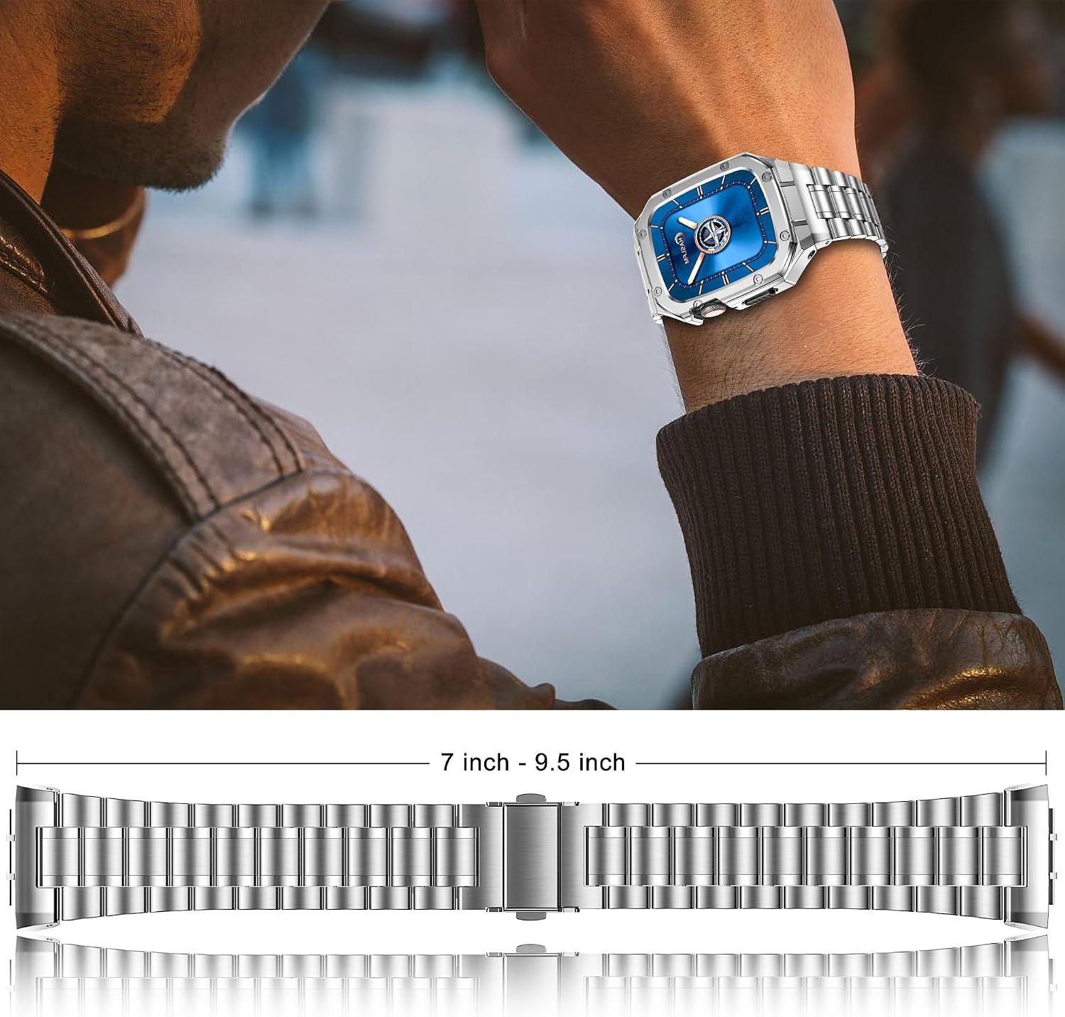 Horlogeband & Behuizing Apple Watch 42/44mm Zilver Roestvrij Staal - 55% Korting