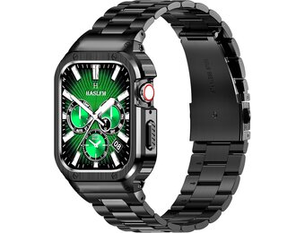 Apple Watch Band & Hoesje RVS Zwart 44/42mm - 29% Korting