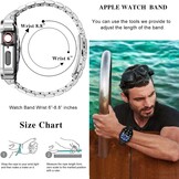 Apple Watch Band Staal met Hoes Zwart 44/42mm - 56% Korting