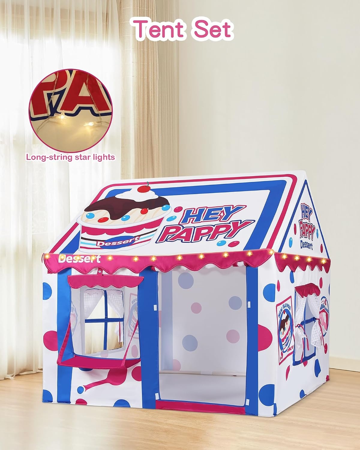Speeltent Kasteel met Speelset - 123x100x123cm - 55% Korting!