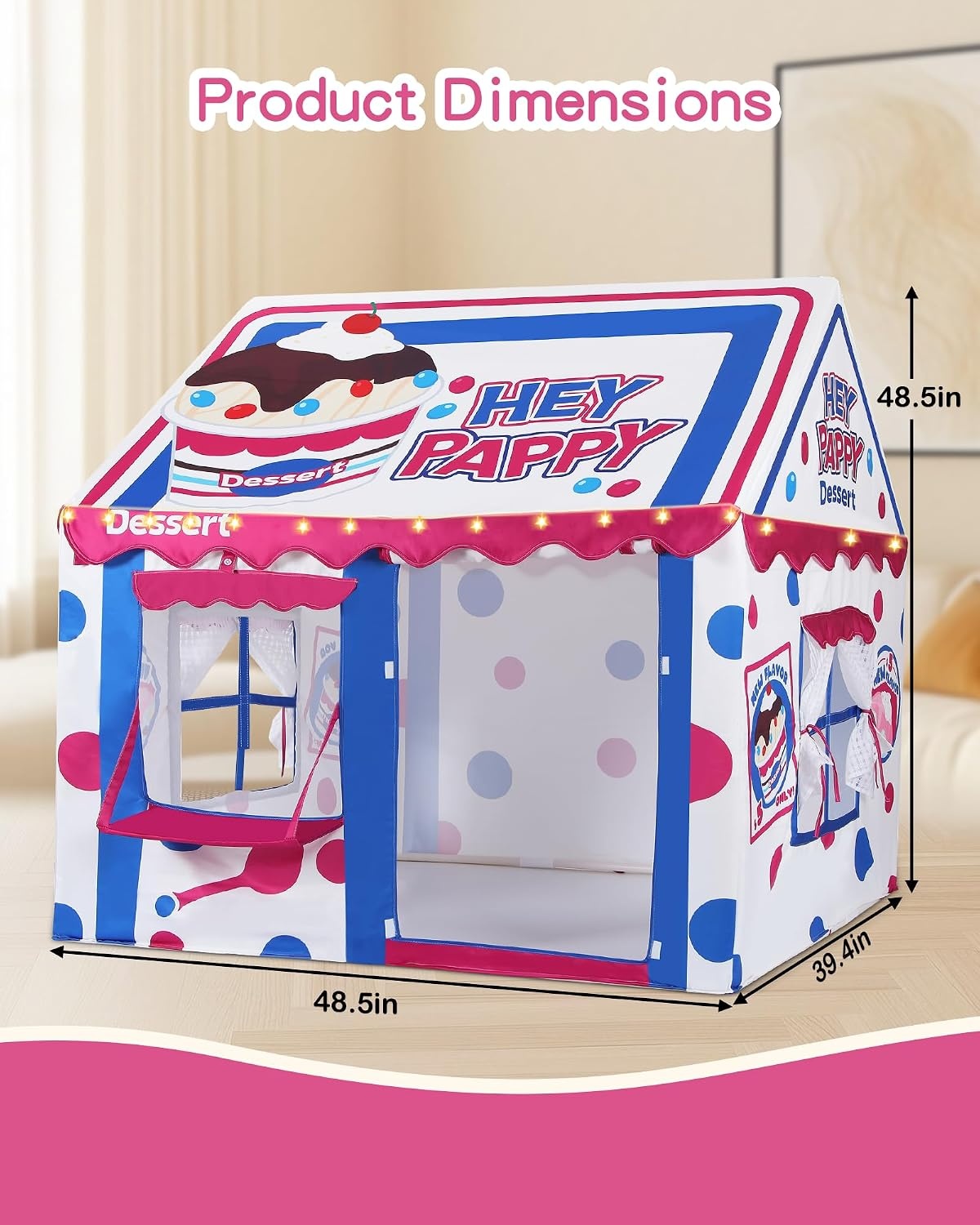 Speeltent Kasteel met Speelset - 123x100x123cm - 55% Korting!