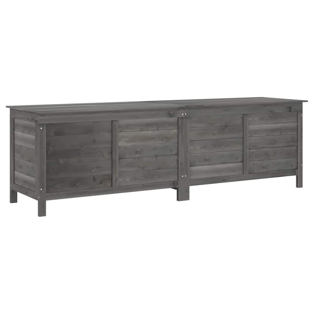 VidaXL Tuinbox Massief Vurenhout Antraciet 198,5cm - 35% Korting!