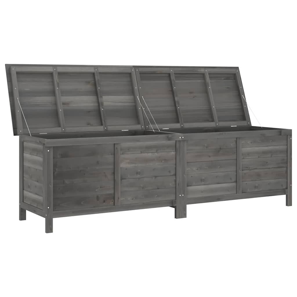 VidaXL Tuinbox Massief Vurenhout Antraciet 198,5cm - 35% Korting!