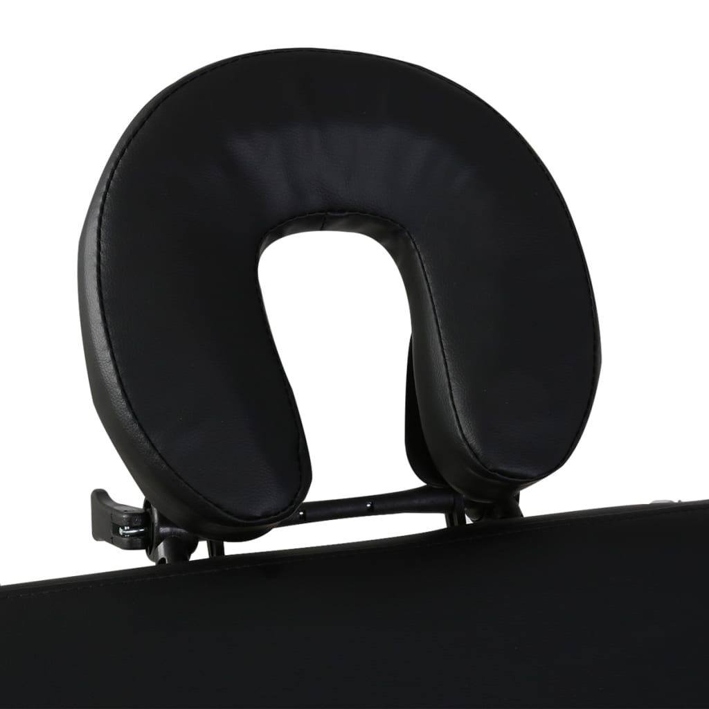 Inklapbare Massagetafel 3 Zones Houten Frame Zwart - 35% Korting