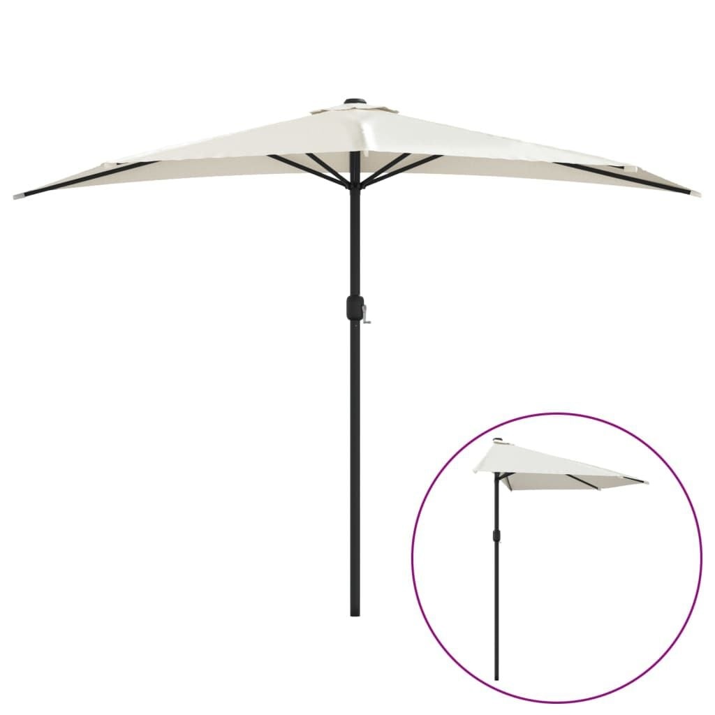 Halve Balkonparasol Zandkleurig - 300x155cm - 34% Korting!