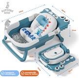 Opvouwbaar Babybadje Groen | Incl. Thermometer & Badkussen | 0-3 Jaar | 29% Korting