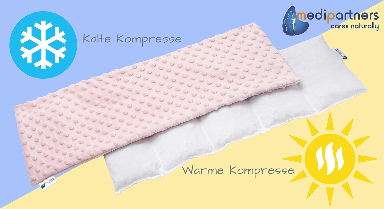 Kersenpitkussen 60x20 cm voor Warmte/Koudetherapie | Wasbare Minky Hoes (54% Korting)