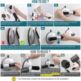 Zuignap Handgreep Badkamer Douche Toilet Zwart - 57% Korting