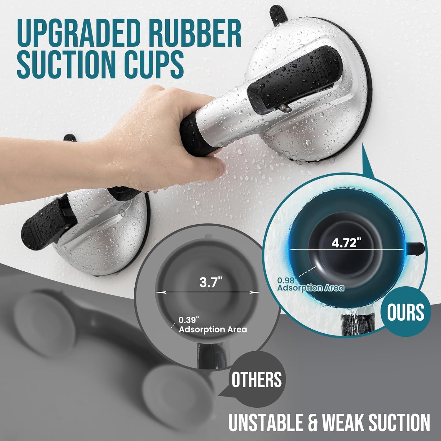 Zuignap Handgreep Badkamer Douche Toilet Zwart - 57% Korting